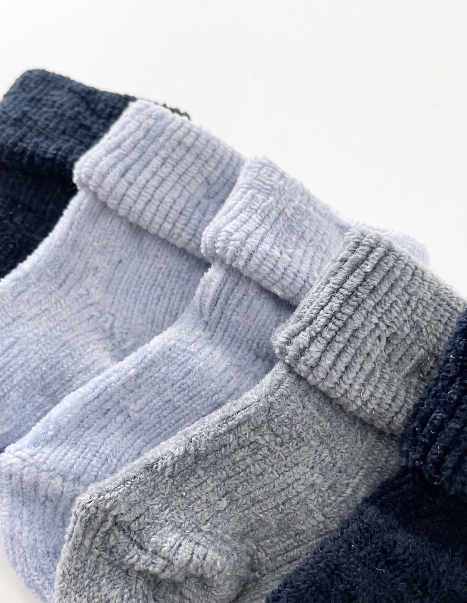 Set de tín antiderrapante de algodón para bebé niño 6 pares 2