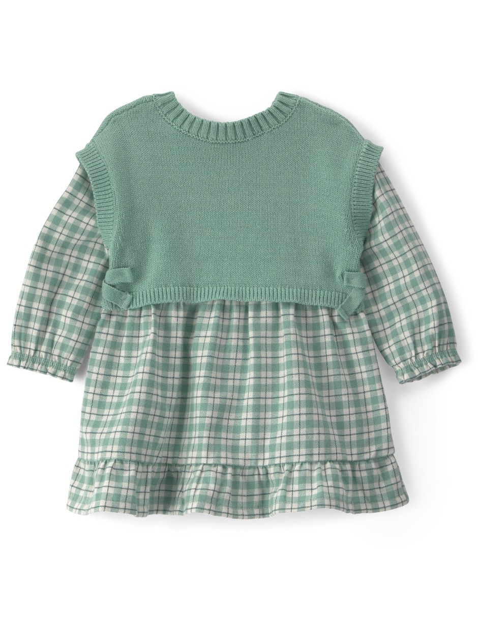 Vestido manga regular para bebé niña 4