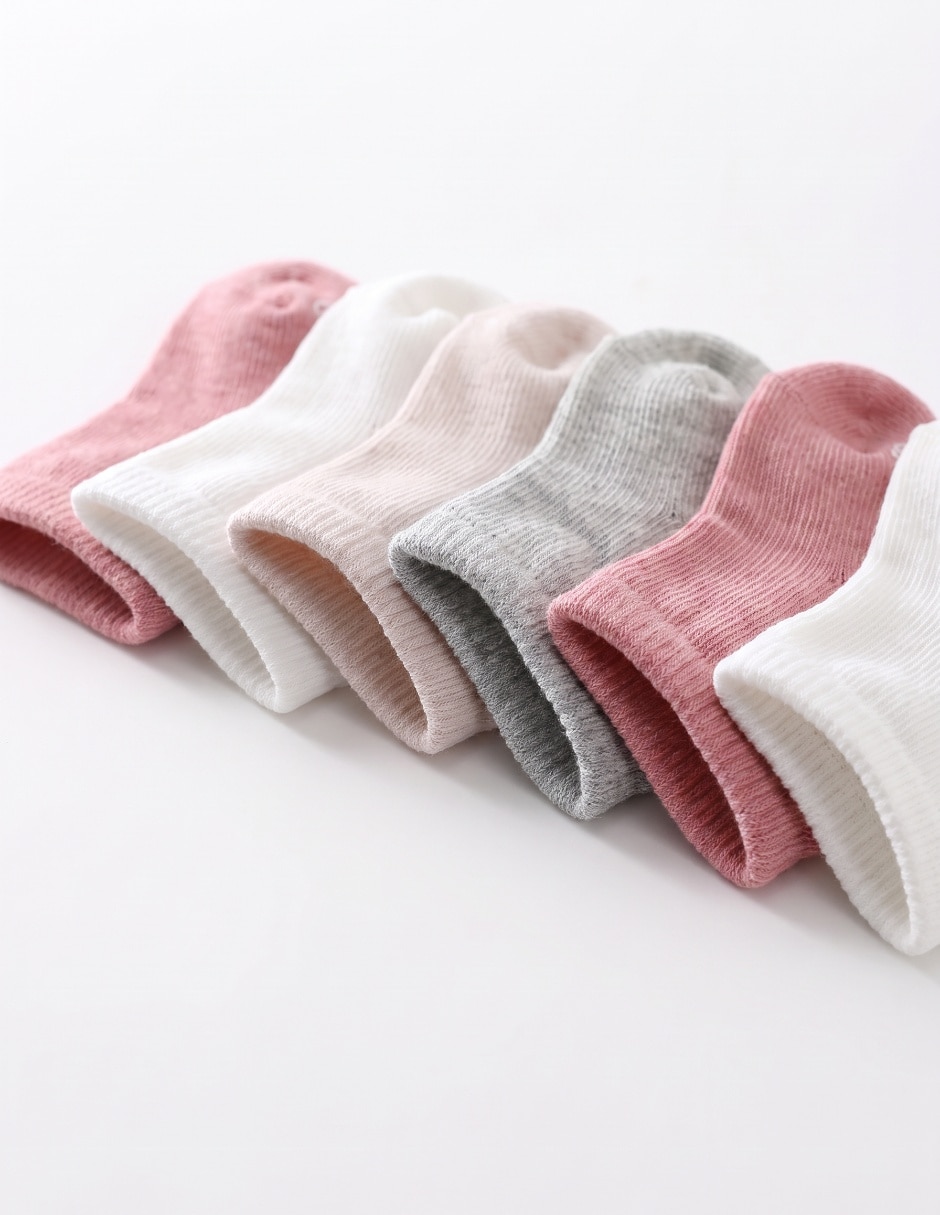 Set calcetín antiderrapante de algodón para bebé niña 6 pares 2