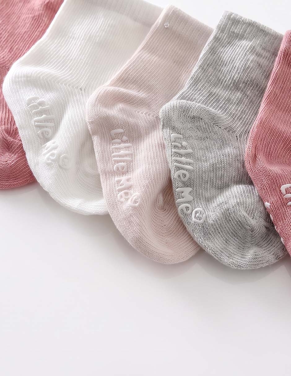 Set calcetín antiderrapante de algodón para bebé niña 6 pares 3