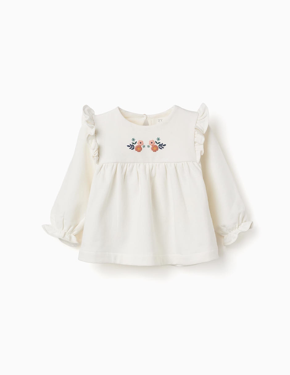 Playera manga larga para bebé niña Playera manga larga para bebé niña