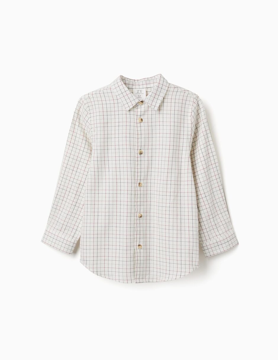Camisa casual de algodón manga larga para bebé niño Camisa casual de algodón manga larga para bebé niño