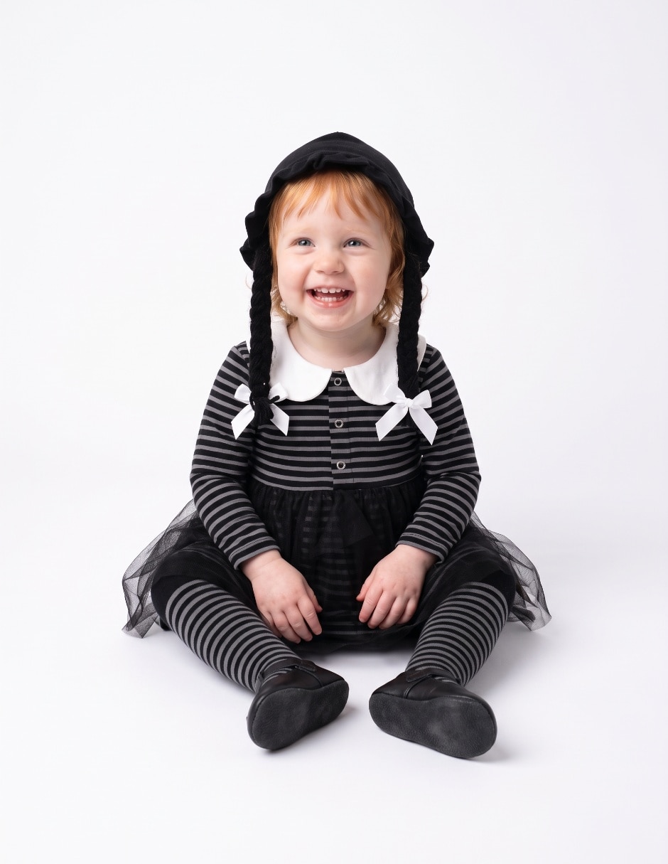 Calcetín Antiderrapante Merlina Addams HALLOWEEN de Algodón para Bebé Niña 1 par Calcetín Antiderrapante Merlina Addams HALLOWEEN de Algodón para Bebé Niña 1 par