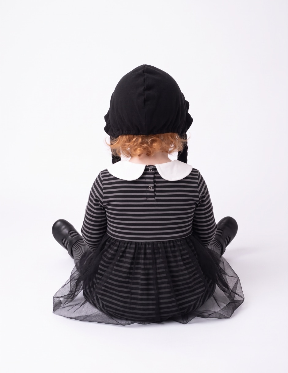 Calcetín Antiderrapante Merlina Addams HALLOWEEN de Algodón para Bebé Niña 1 par 2