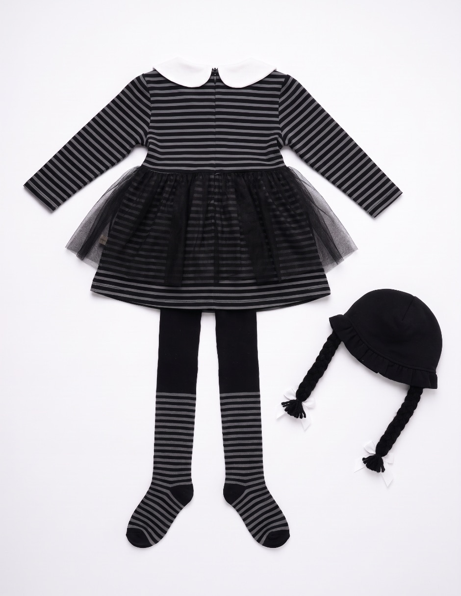 Calcetín Antiderrapante Merlina Addams HALLOWEEN de Algodón para Bebé Niña 1 par 4
