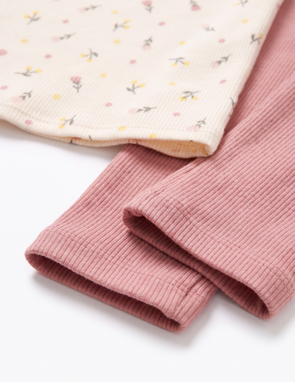 Conjunto casual de algodón y elastano para bebé niña 6