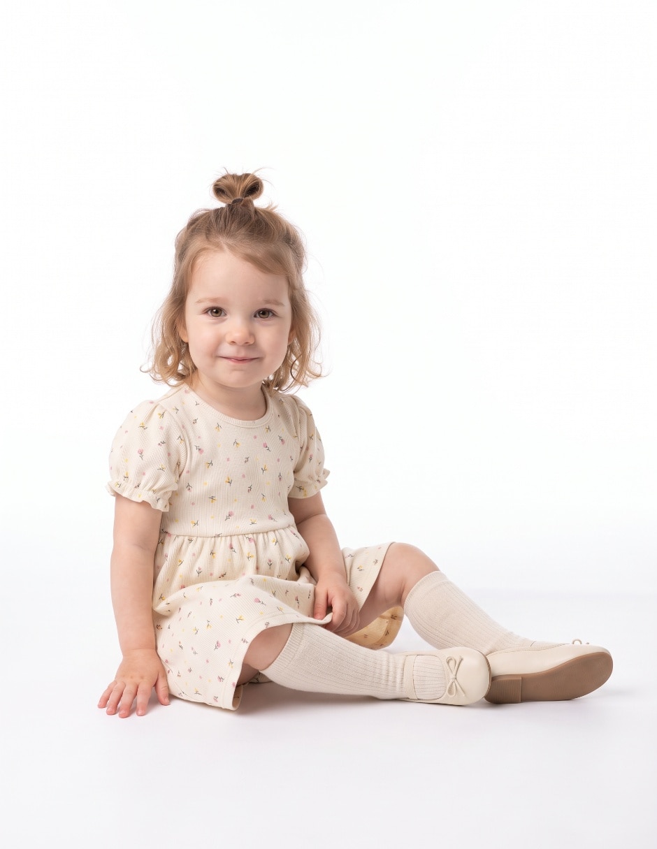 Conjunto casual de algodón y elastano para bebé niña Conjunto casual de algodón y elastano para bebé niña