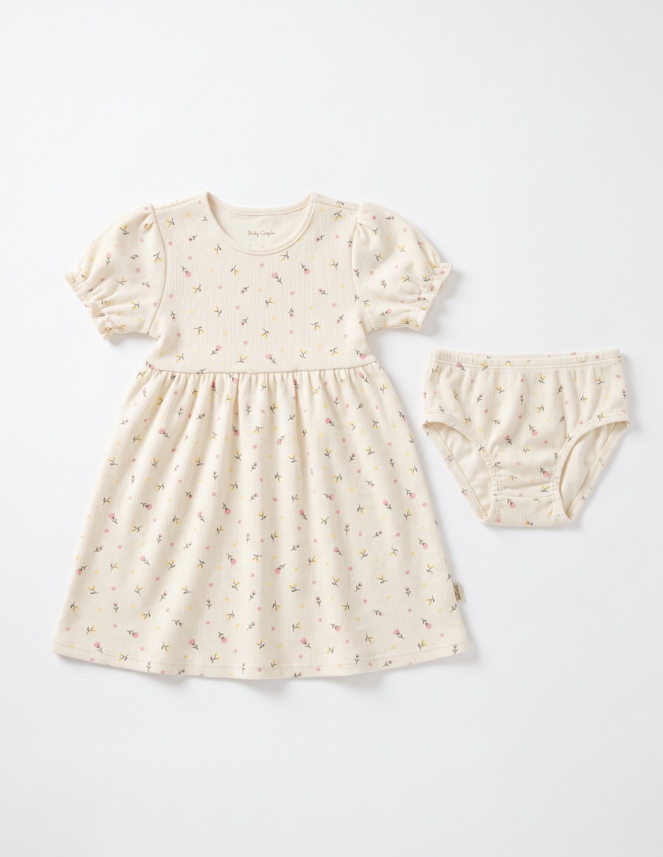 Conjunto casual de algodón y elastano para bebé niña 3