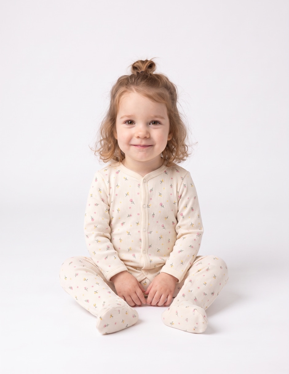 Conjunto de 3 piezas de algodón y elastano para bebé niña Conjunto de 3 piezas de algodón y elastano para bebé niña