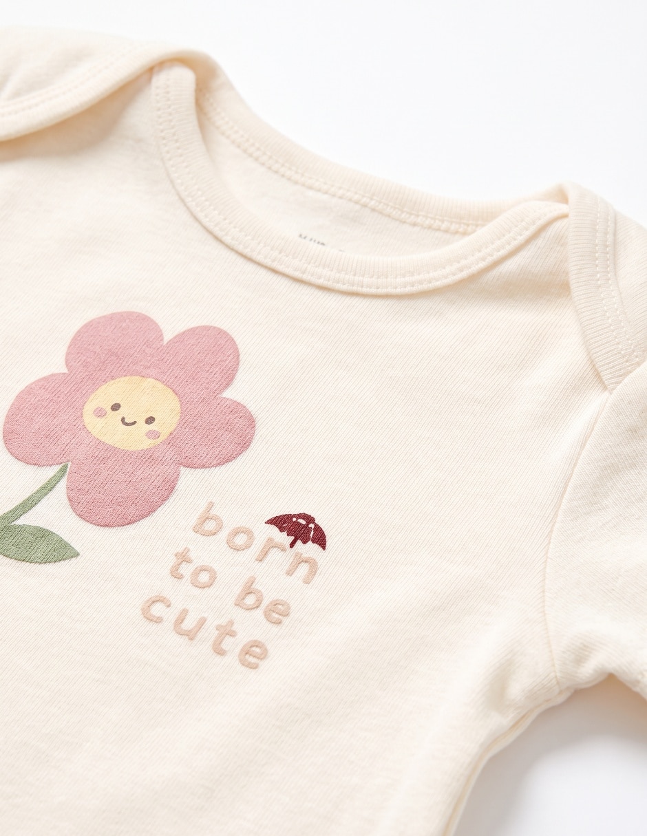 Conjunto de 3 piezas de algodón y elastano para bebé niña 5