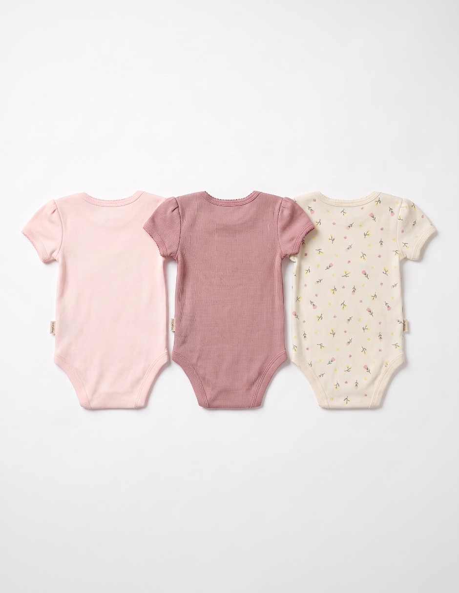 Set de body de algodón y elastano para bebé niña 4