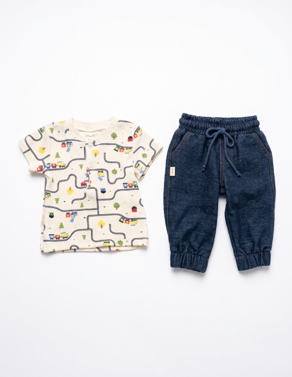 Conjunto pantalón de algodón para bebé niño 3