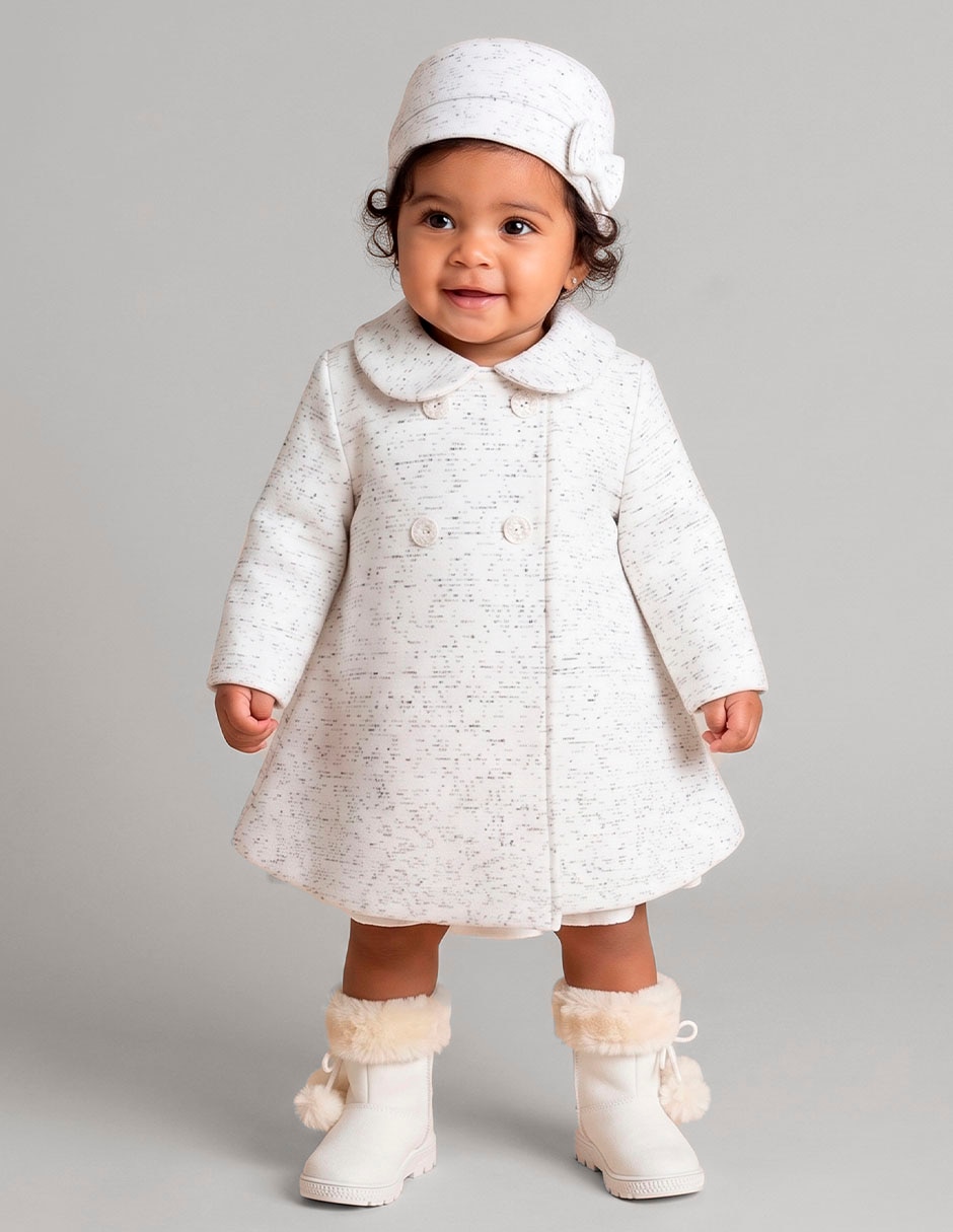 Abrigo calgary con capucha para bebé niña