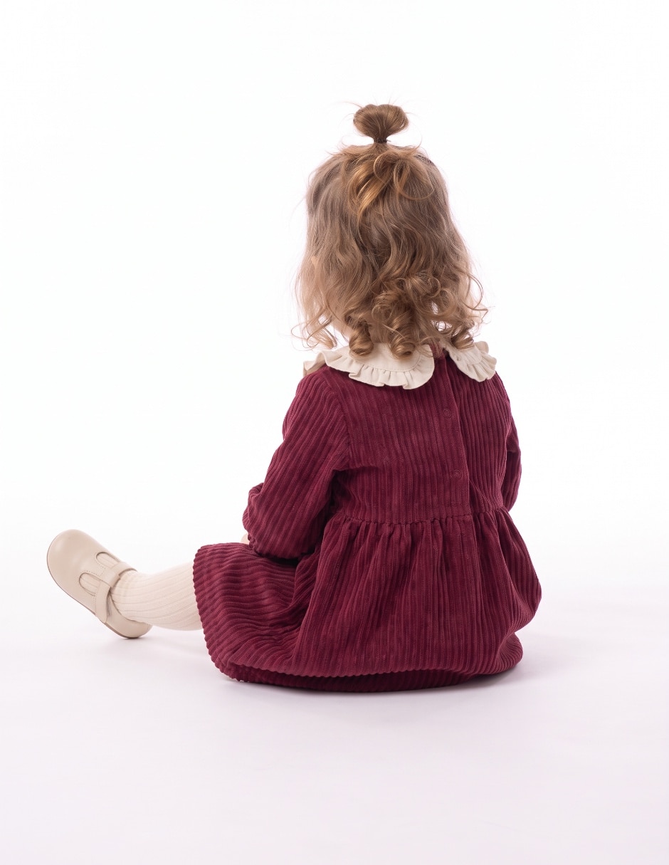 Vestido con malla manga larga para bebé niña 2