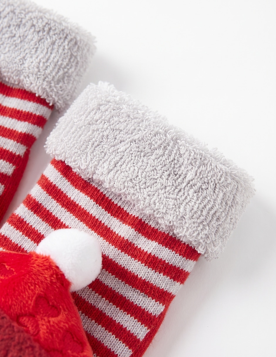Calcetín navideño antideslizante para bebé 4