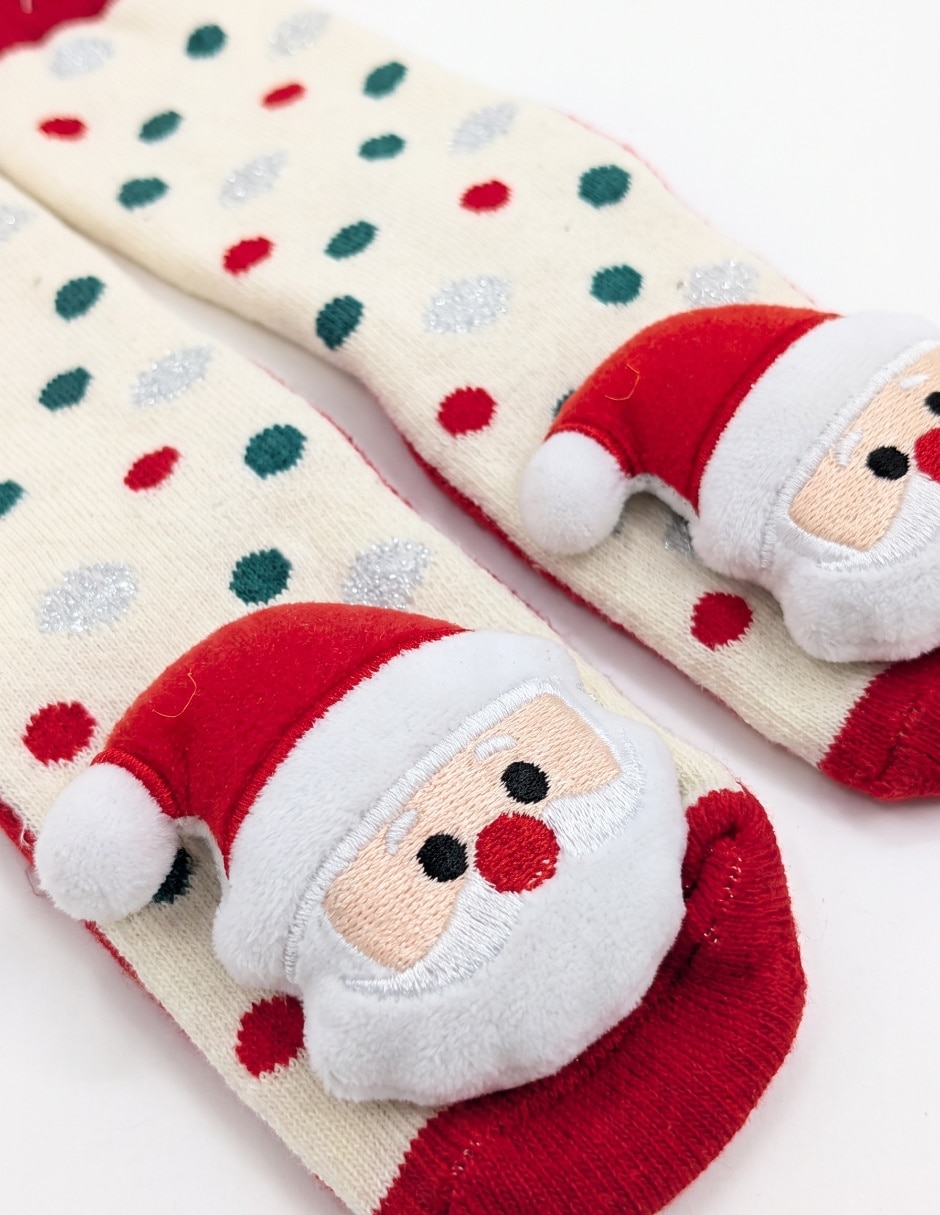 Calcetines antiderrapante navidad de algodón para bebé 3