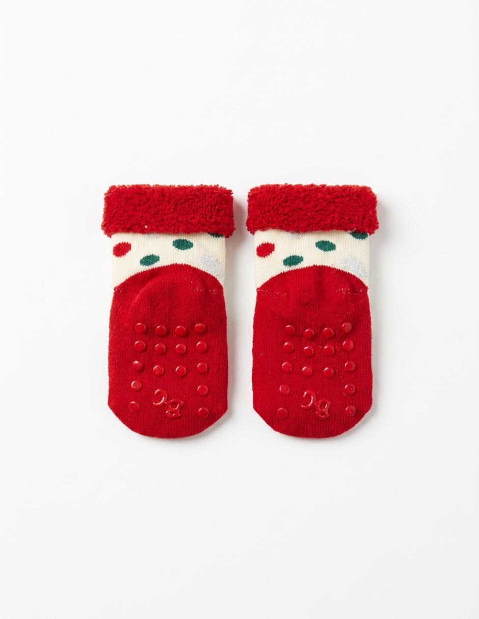 Calcetines antiderrapante navidad de algodón para bebé 2