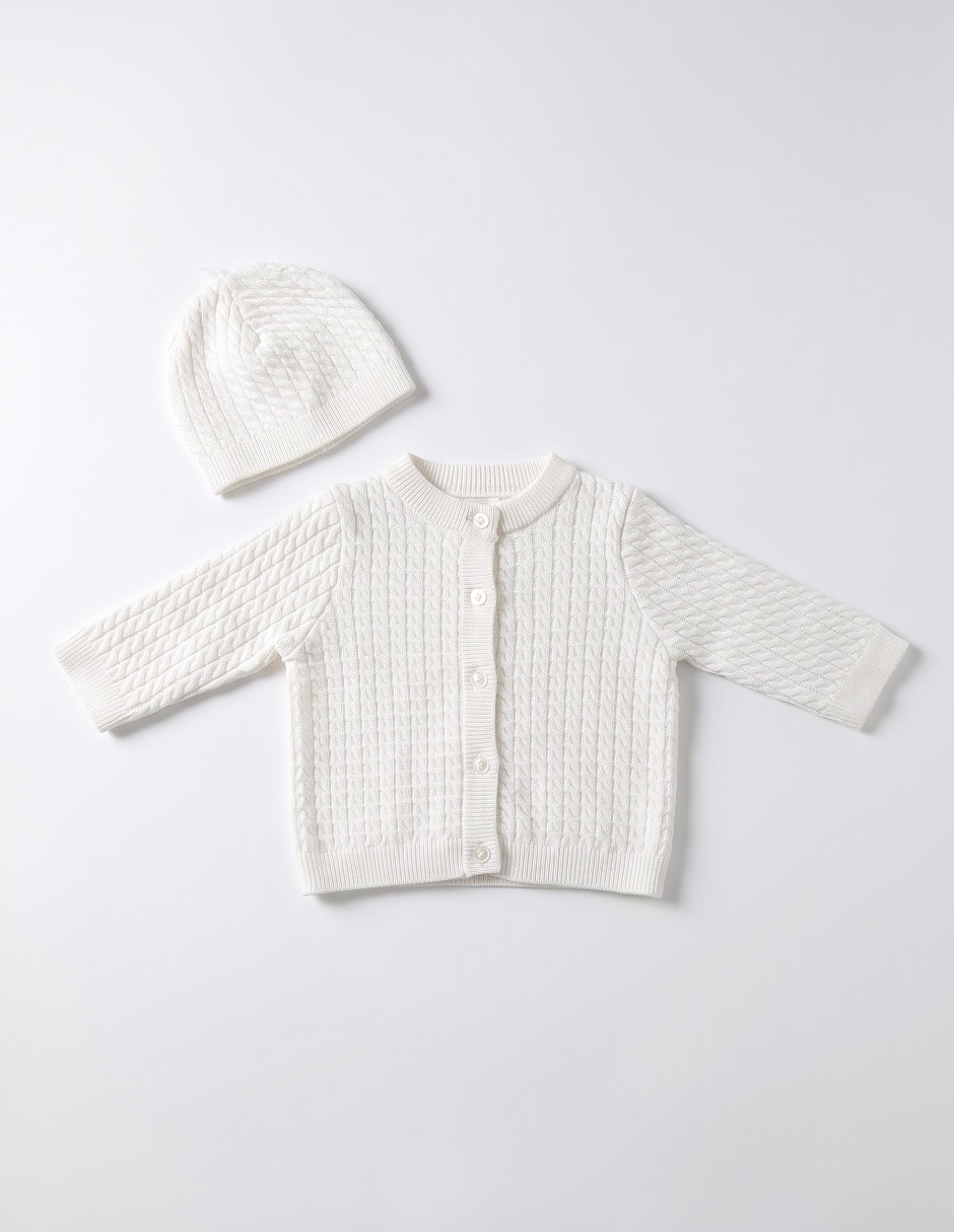 Suéter liso para bebé niña Suéter liso para bebé niña