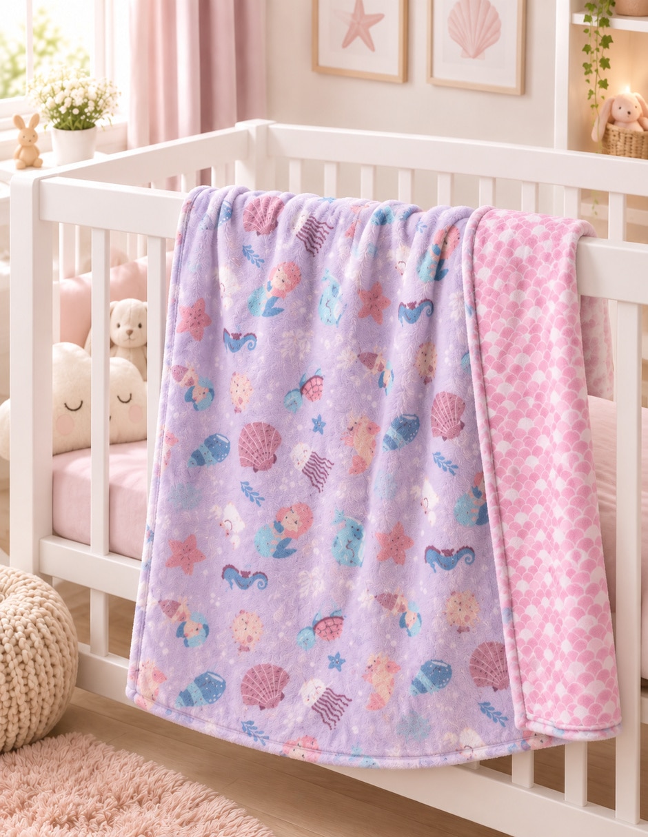 Cobertor sirena estampado infantil Cobertor sirena estampado infantil