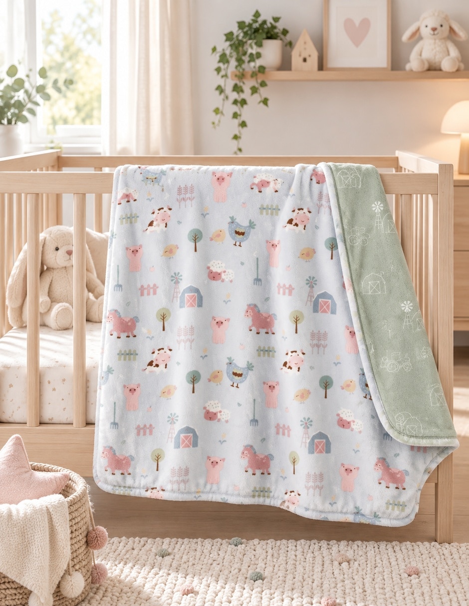 Cobertor sirena estampado infantil 1