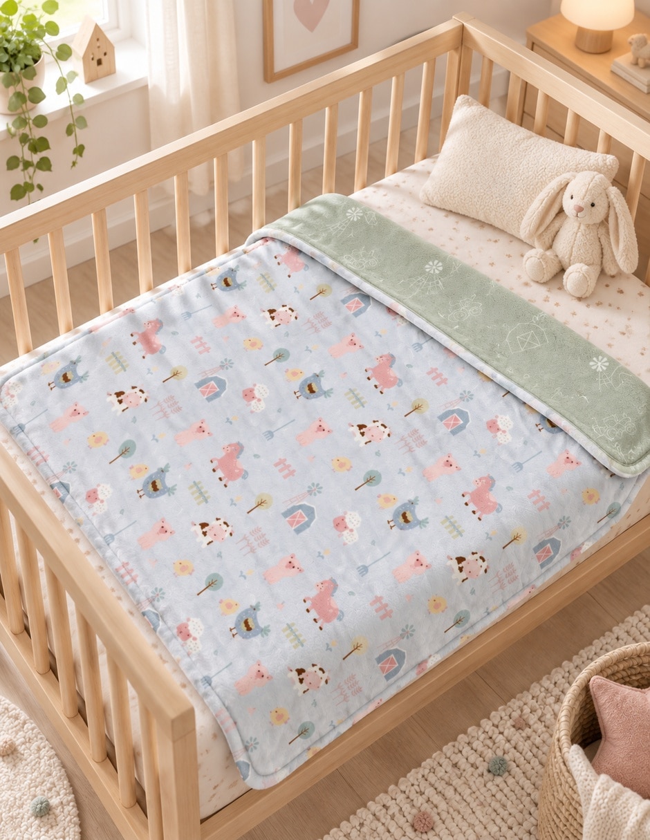 Cobertor sirena estampado infantil 4