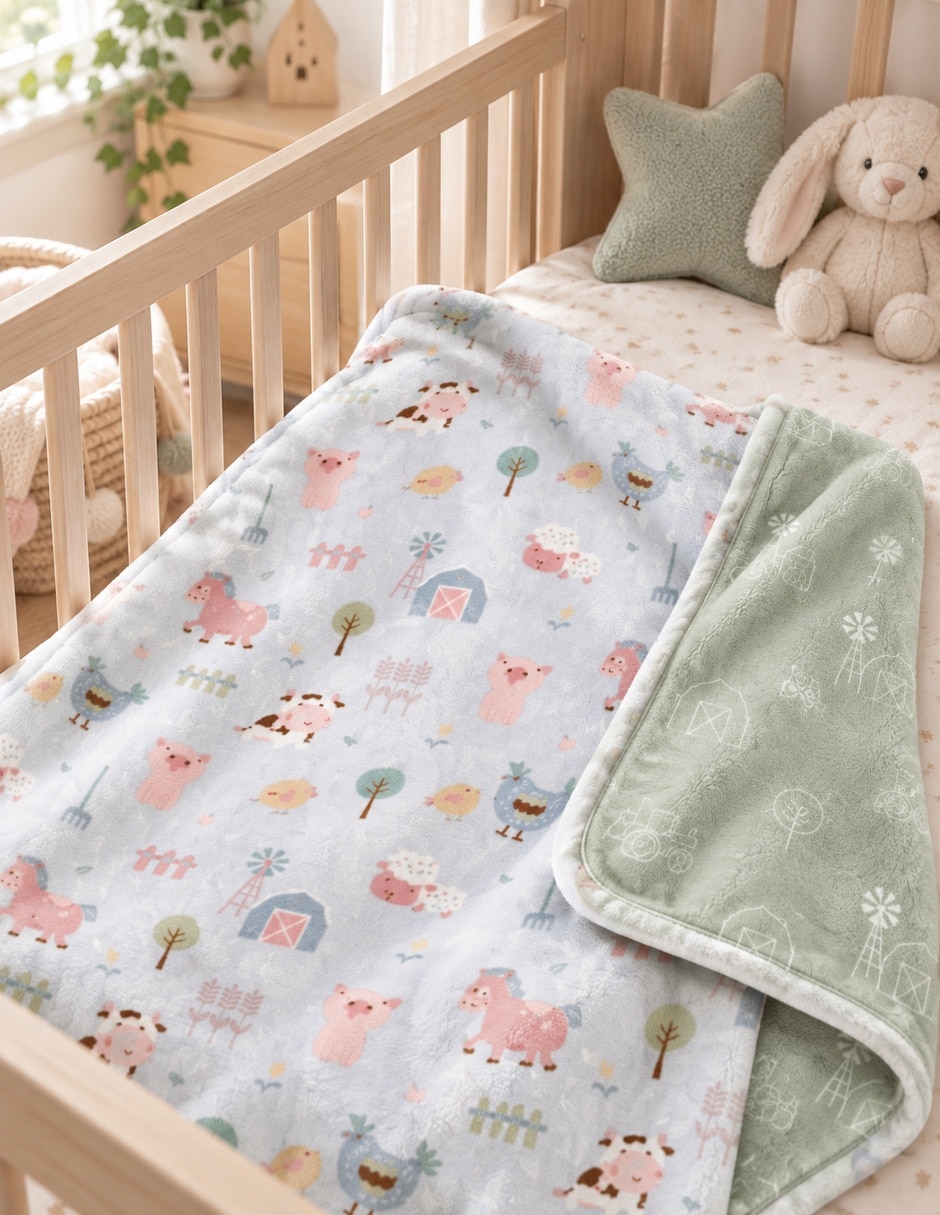 Cobertor sirena estampado infantil 2