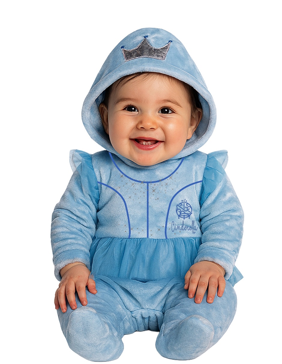 Mameluco princess de flannel para bebé niña