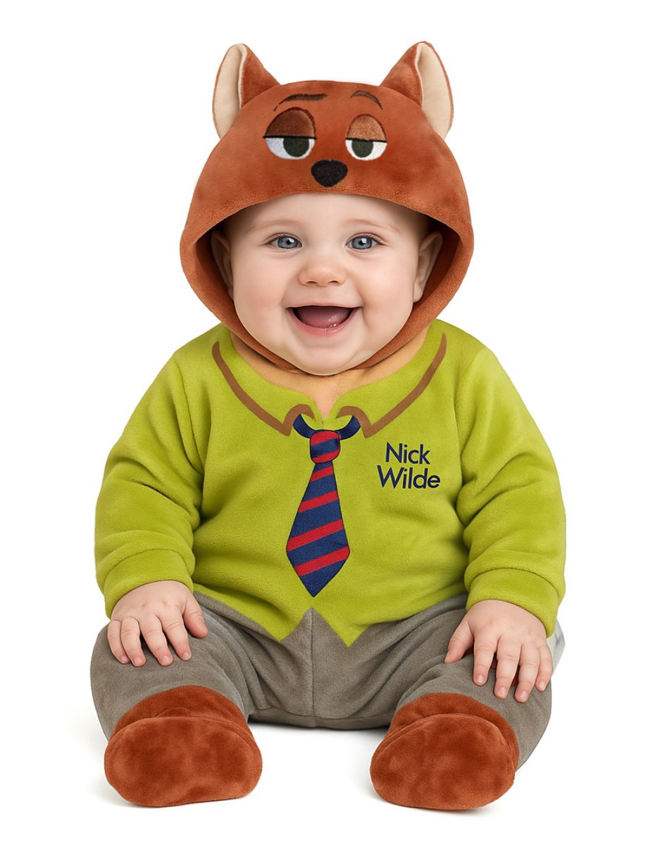 Mameluco zootopia de flannel para bebé niño Mameluco zootopia de flannel para bebé niño