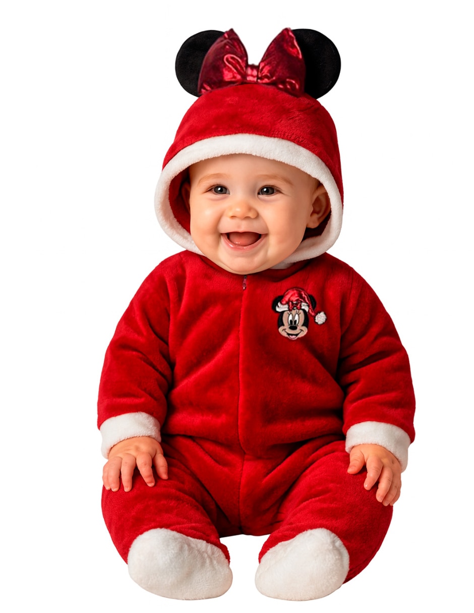 Mameluco navidad de flannel para bebé niña