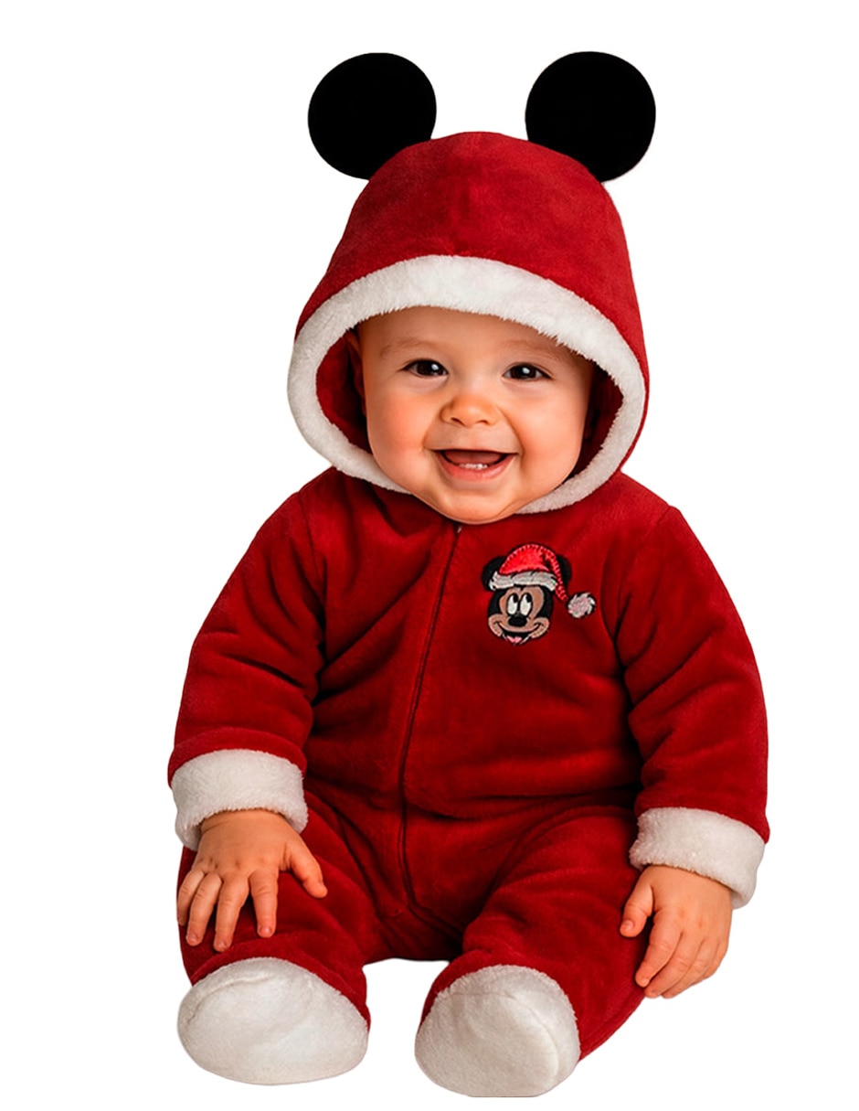 Mameluco navidad de flannel para bebé niño