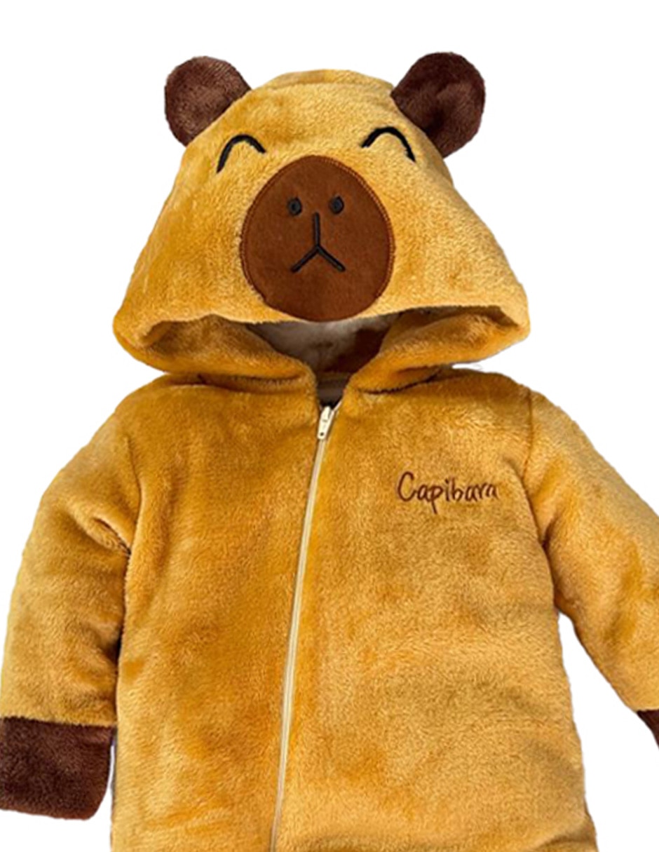 Mameluco capibara de flannel para bebé unisex 3