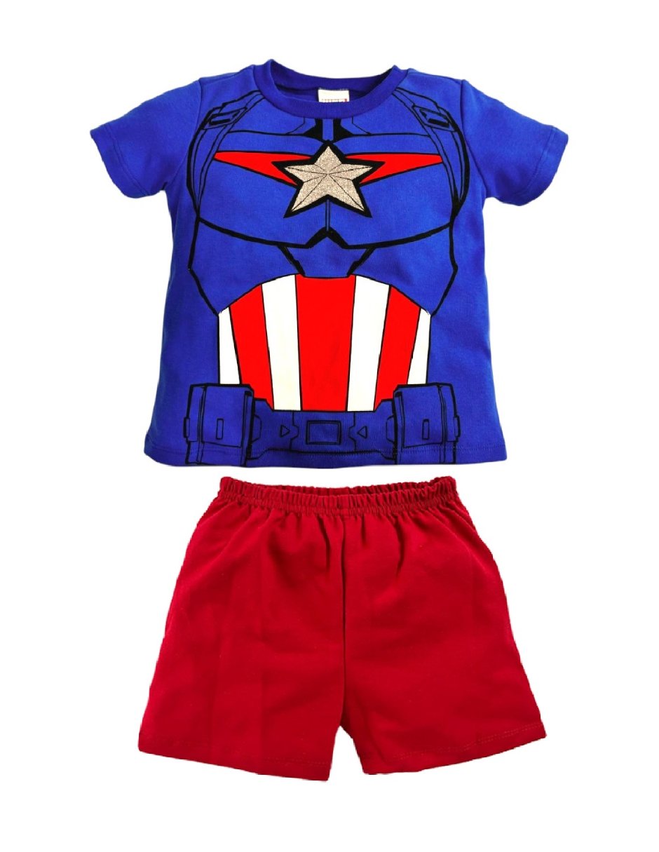 Conjunto casual capitan america de algodón unisex 2